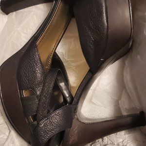 Ninewest platform black sandals